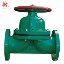 Manual Iron Steel Rubber Lined Flange Diaphragm Valve